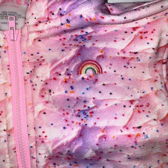 Terez Girl 5 Oversized Hoodie Tie Dye Frosting Everyday Casual School Soft Cozy - Picture 5 of 6